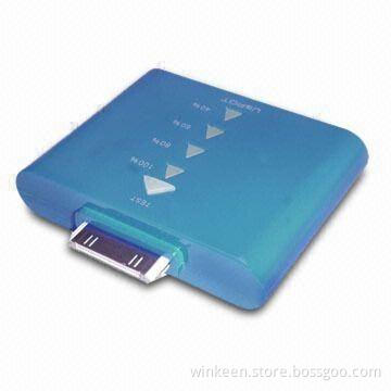 Power Bank for iPhone with Four LED Display Battery Capacity, Measuring 61 x 52 x 12mm